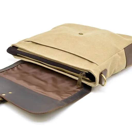 Кожаная мужская сумка через плечо TARWA 30х32х7.5 см sum0025859 - фото 2