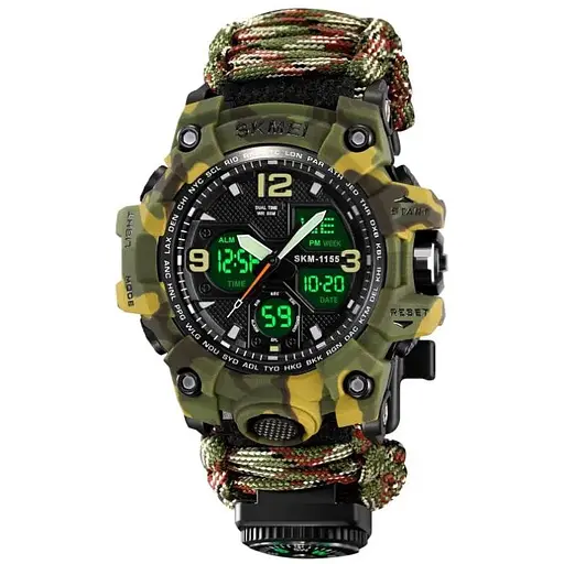 Армейские часы Skmei 1155G Hamlet Paracord Camo (1155-54)