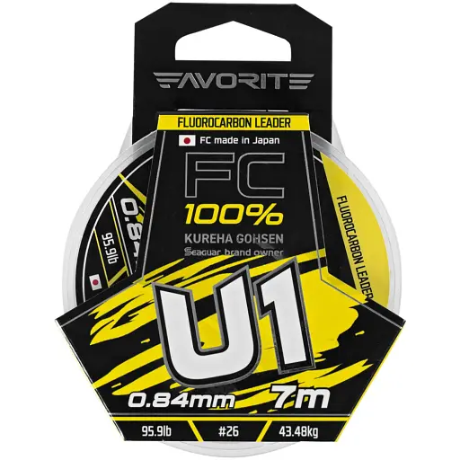 Флюорокарбон Favorite U1 FC 7 м 26/0.84 мм 95.9 lb/43.48 кг - фото 2