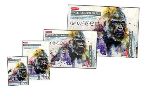 Склейка для акварелі А3 (29,7х42 см) 300г/м2 12л білий гладкий папір Derwent - фото 2