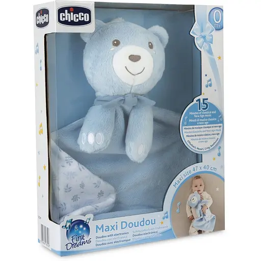 М'яка іграшка-комфортер музична Chicco Maxi Doudou блакитна (12159.20) - фото 4