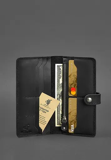 Кожаный портмоне 7.0 Черный Crazy Horse - фото 4