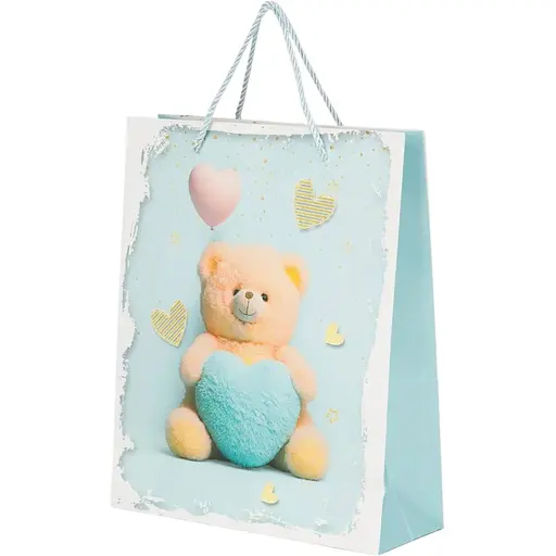 Пакет подарунковий QY050914 M Блакитний - фото 1