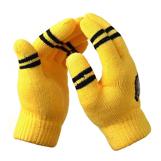 Перчатки Гарри Поттер Пуффендуй с полосками цвета факультета (HP 6.145.992) - фото 2