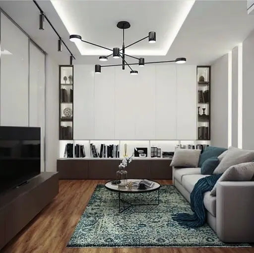 Сучасна чорна LED люстра FLEA з ріжками, що регулюються по осі Line.F DE 31/8 BK - фото 3