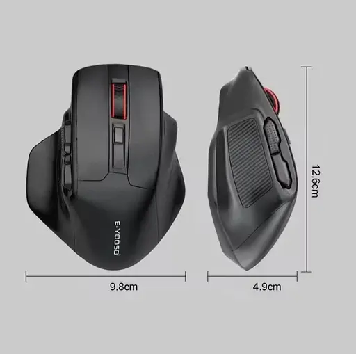 Ігрова комп'ютерна миша E-YOOSO X-31 мишка з USB приймачем 2.4G і 4800 DPI, чорна  - фото 6