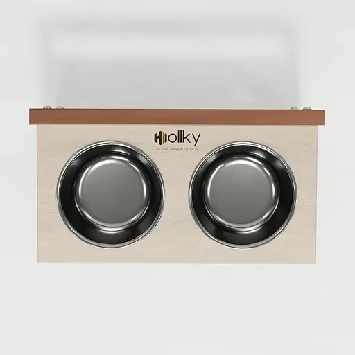 Hollky Flex S — миски на регульованій підставці для маленьких собак (2 × 0.450 л) - фото 4