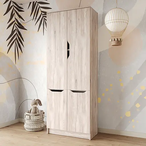 Шафа розпашна MebelStar 4Д Лілу 80x40x210 см Аляска сірий (MBS-1409)