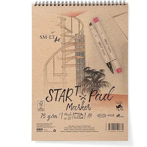 Альбом для маркеров SM-LT Art Star T А4 75 г/м² 20 листов - фото 1