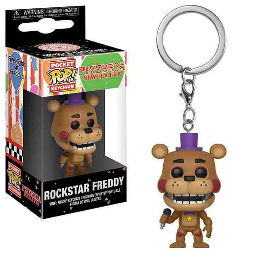 Фігурка-Брілок Funko Pop Фредді П'ять ночей з Фредді Rockstar Freddy Five Night's at Freddy's 4см KC FNAF RF - фото 2