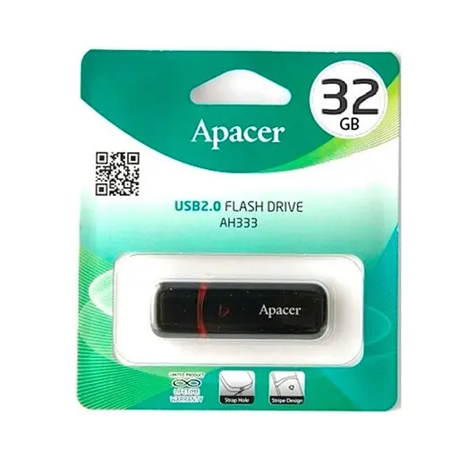 Флеш-накопитель Apacer USB 2.0 AH333 32Gb черный - фото 2