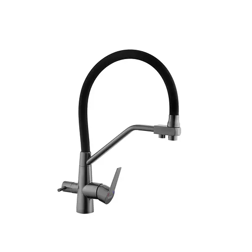 Смеситель для кухни с подключением к фильтру Kroner KRP Edelstahl Klassisch - PVD03817BLK Графит - фото 4