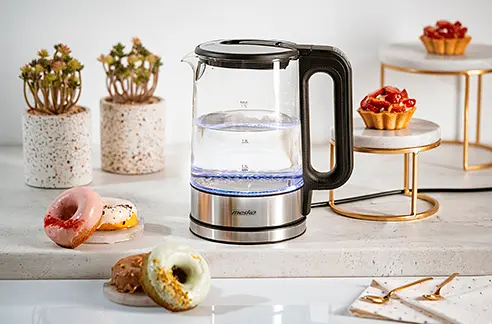 Стеклянный чайник 1.7л с регулятором температуры Mesko MS 1301b - фото 8