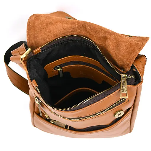 Чоловіча шкіряна сумка через плече TARWA 22х25.5х4 см sum0028174 - фото 2