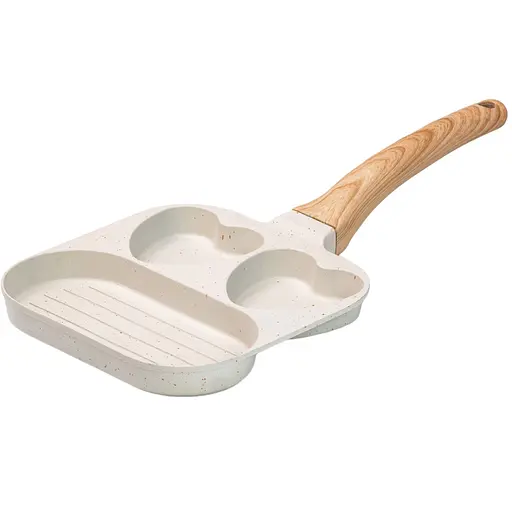 Сковорода порционная 3 секции фигурная сковорода Белый - фото 1