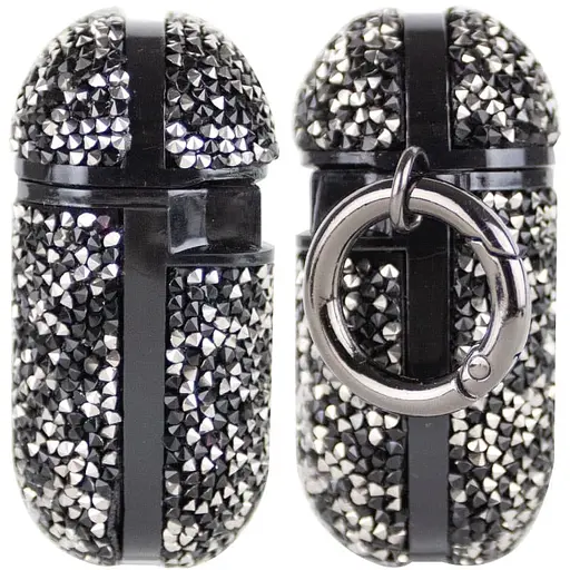 TPU чохол Bling World Rock Diamond для навушників AirPods 1/2 Чорний - фото 3