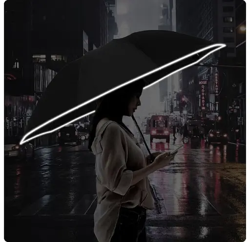 Зонт складной автоматический с фонариком Zuodu (ZD002-LED) Blue - фото 4