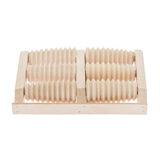 Масажер для стоп дерев'яний для профілактики плоскостопості та рефлекторного масажу на 6 роликів на дві ноги., Woodly 87032 - фото 2