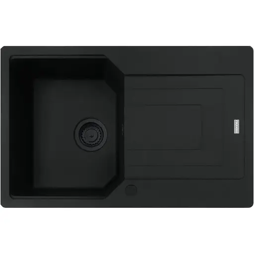 Кухонна мийка Franke Urban, фраграніт, прямокутник, з крилом, 780х500х220мм, чаша - 1, врізна, оборотна, UBG 611-78, чорний матовий