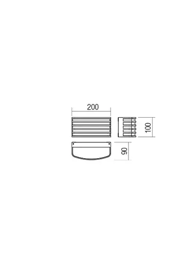 Бра вуличне SEBRA AP LED SMD 15W IP54 DG 3000K(5.1.2) Redo 90038 - фото 2