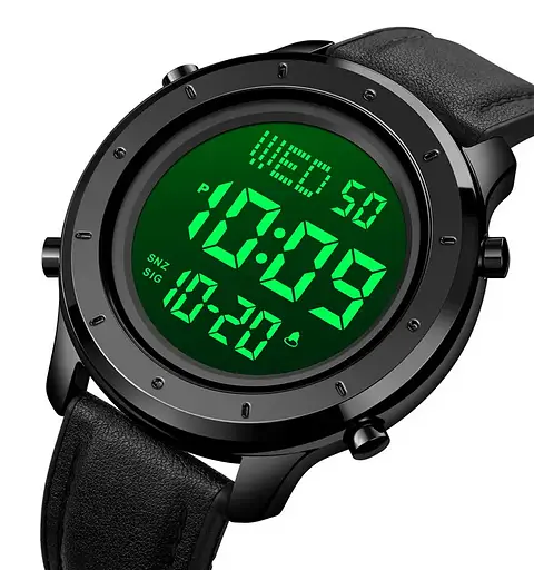 Чоловічий наручний електронний годинник Skmei 1864 (Чорний) - фото 4