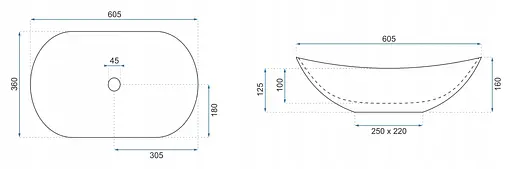 Умивальник Rea Royal lava накладний REA-U8597 - фото 6