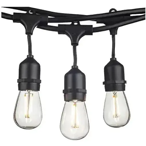 Вулична гірлянда з ретро лампами LED Edison 10 шт Solar на сонячній батареї, від мережі та зарядкою від мережі - фото 1