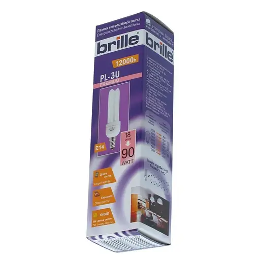 Лампа Brille PL-2U/A 7W/864 Blister 9 мм E27 Br 230 В