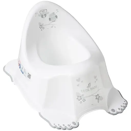 Дитячий горщик Tega Baby Сова з протиковзною гумою білий