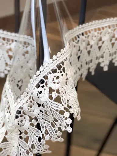 Силиконовая скатерть с кремовым кружевом 7 см 330х180 см - фото 7