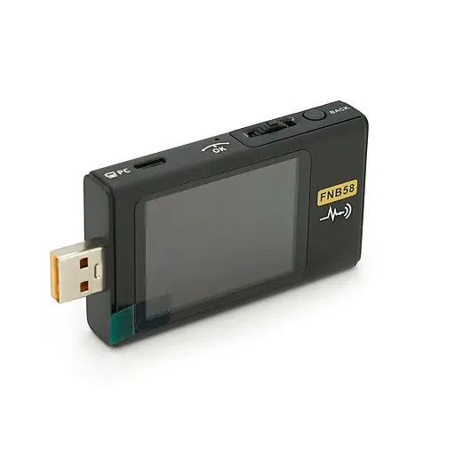USB тестер Fnirsi FNB58 напряжения (4-28V) и тока (0-7A) Box - фото 1