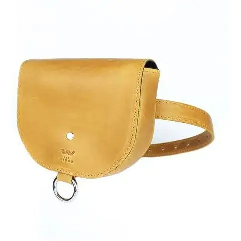 Жіноча шкіряна сумка Ruby S жовта вінтажна - фото 1