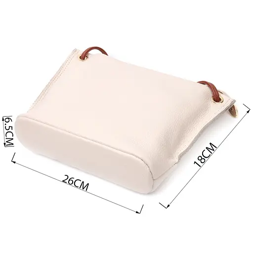 Женская трапециевидная сумка Vintage на плечо из натуральной кожи 26х18х6.5 см sum0029003 - фото 3