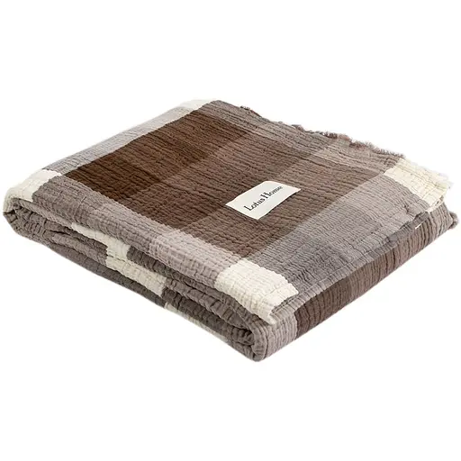 Покрывало Lotus Home Lucca muslin коричневое 240x260 см (svt-2000022350853) - фото 2