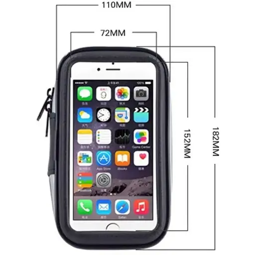 Универсальный держатель для телефона на велосипед Leory в виде чехла размер XL для диагонали 6.3 " - фото 6