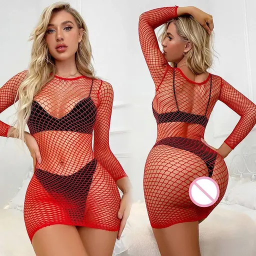 Міні-сукня відкрита та спокуслива S/M/L Червоний K0758-3 - фото 5