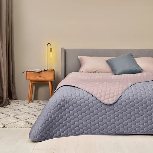 Покривало на ліжко Ideia з декортивними подушками сіре 220х240 см (8000036018) - фото 4