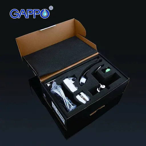 Смеситель для ванны длинный гусак Ø35 Gappo Jacob 1/8 G2207 Хром матовый - фото 5