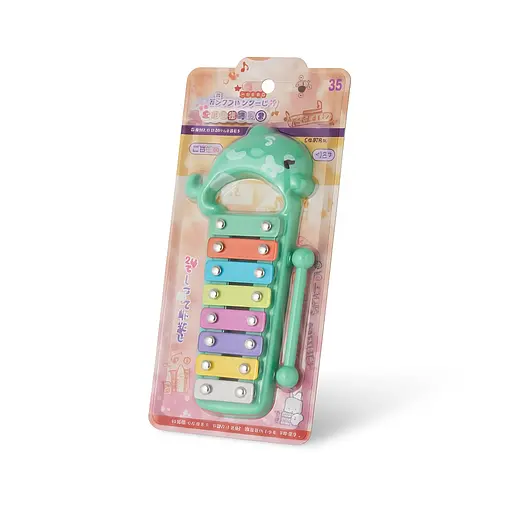 Игрушечный ксилофон 127-2,на листе,8 нот,с палочками,зеленый - фото 2