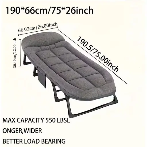 Портативная раскладная кровать для взрослых 5 уровней высоты - фото 3