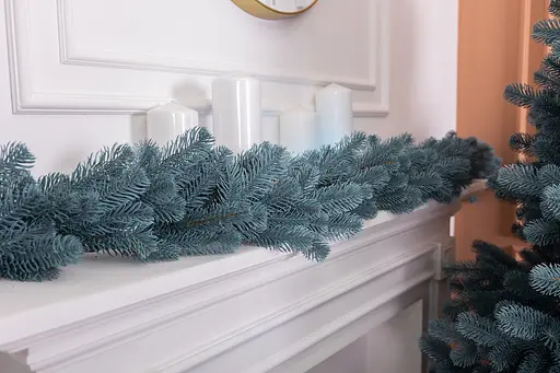 Штучна хвойна гірлянда LUGI 2 м блакитна, новорічна гірлянда лита реалістична Преміум TD-BRNCHBL2 - фото 5