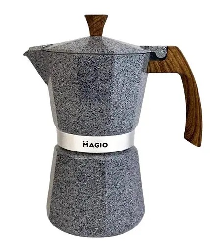 Гейзерна кофеварка MAGIO MG-1011 гейзерного типа на 6 порций еспресо 300 мл индукция - фото 1