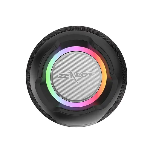 Портативна bluetooth колонка Zealot S53 TWS з LED підсвічуванням чорний - фото 8