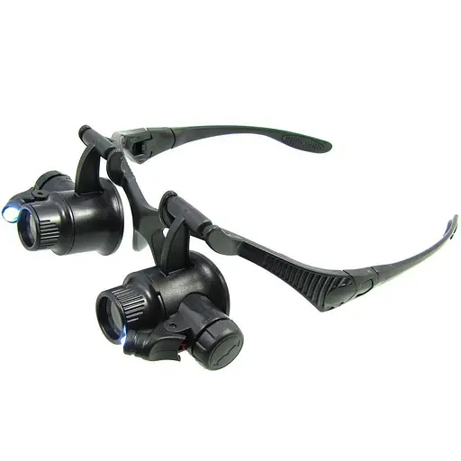 Биноочки NO.9892GJ с LED подсветкой (4 пары линз d=20mm, 10х/15х/20х/25х) - фото 1