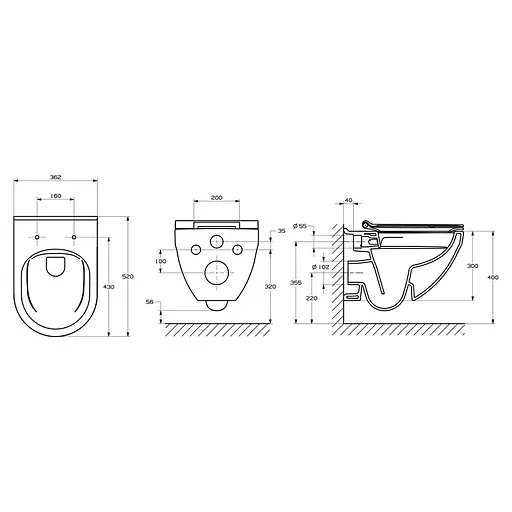 Унитаз подвесной Roca Ossa Hebe Rimless A34H136000 с сидением Soft Close, Белый - фото 2