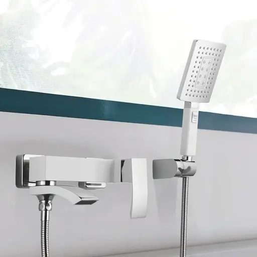 Смеситель для ванны Qtap Swan Cascada с поворотным изливом (c душевым гарнитуром) QTSWA260CRM45565 Chrome - фото 7