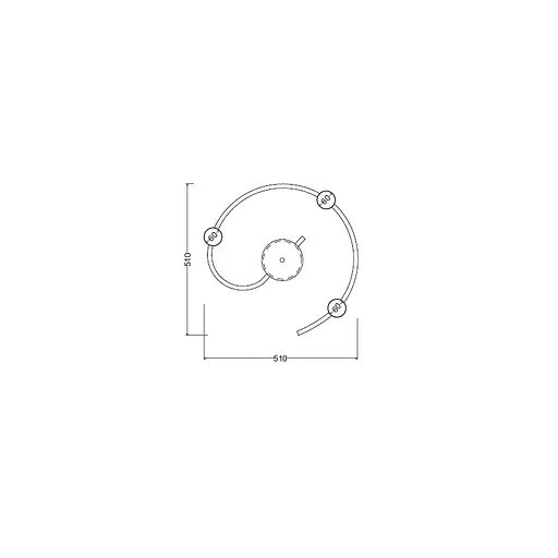 Стельовий світильник SV0041-3 BK+GD - фото 2