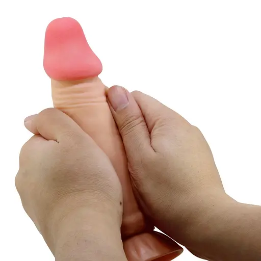 Фалоімітатор Baile Sliding Skin Bendable 7.6'' 19.4 см тілесний - фото 7