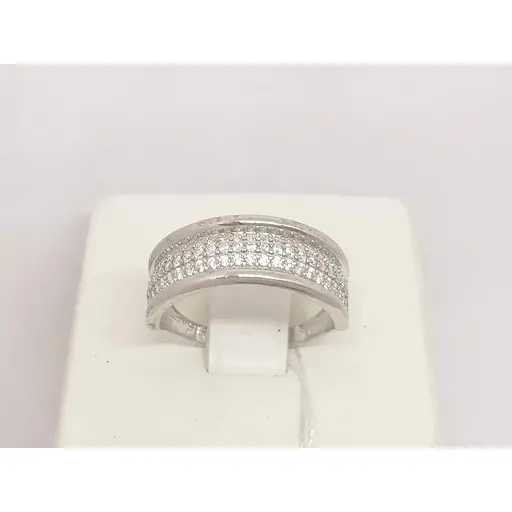 Срібне кільце Імперія золота з фіанітами. КВ472(2)С 17 - фото 4