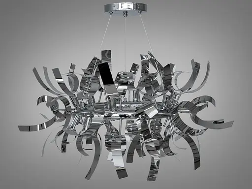 Люстра в сучасному стилі Loft для дому, кафе, колір хром, на 12 ламп - фото 1